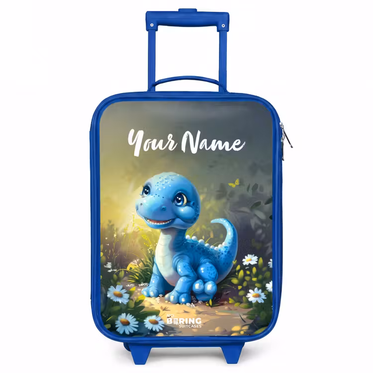 Branco Brontosaurus Kinderkoffer - Blauw klein -3d