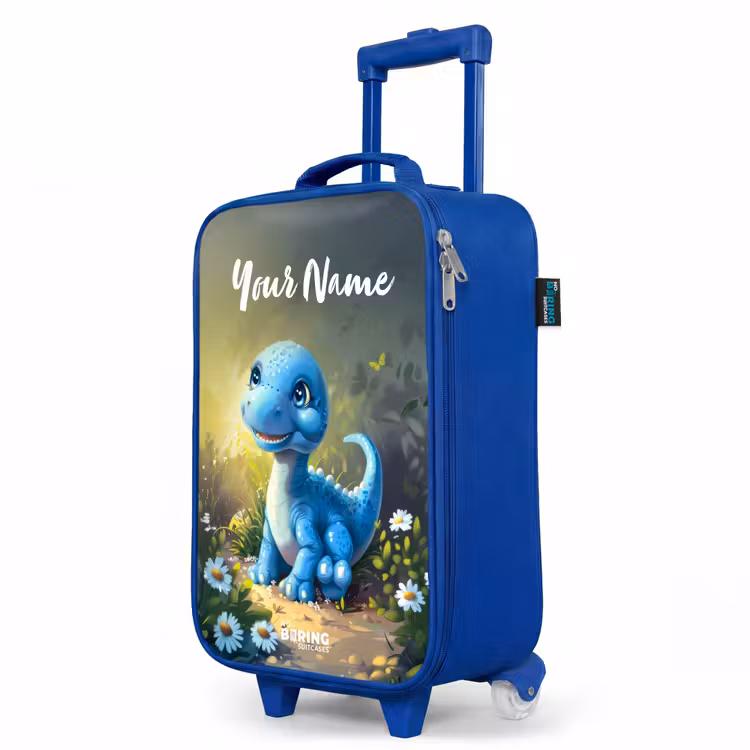 Branco Brontosaurus Kinderkoffer - Blauw klein -productfoto_schuin
