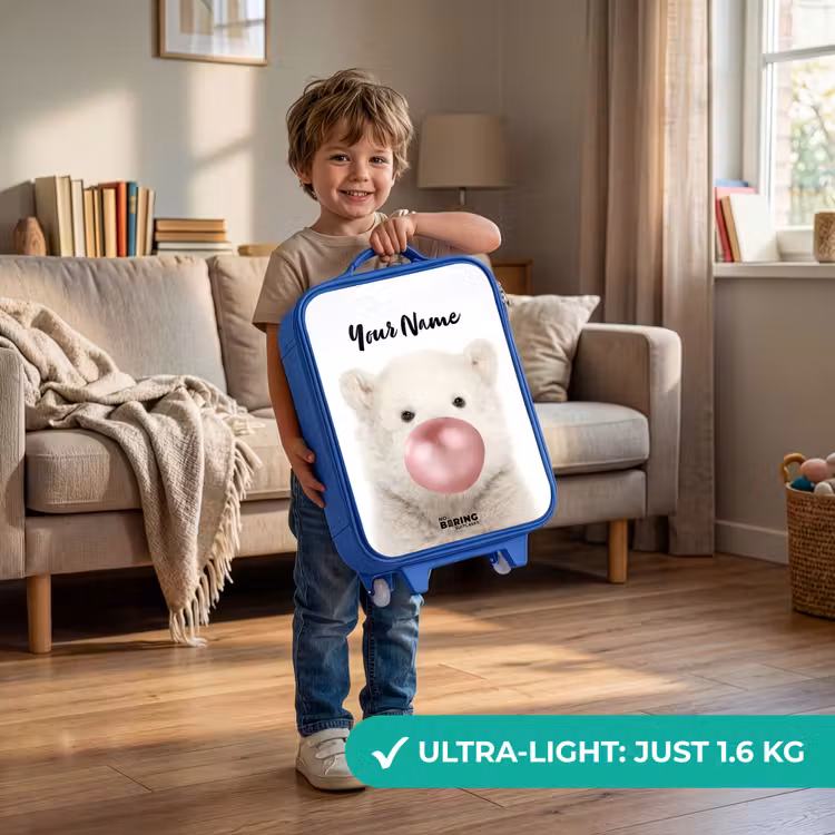 Bubblegum beer Kinderkoffer - Blauw klein -sfeer2_EN