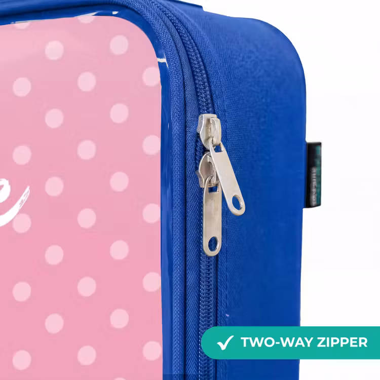 Bubblegum Billy Kinderkoffer - Blauw klein -rits_EN