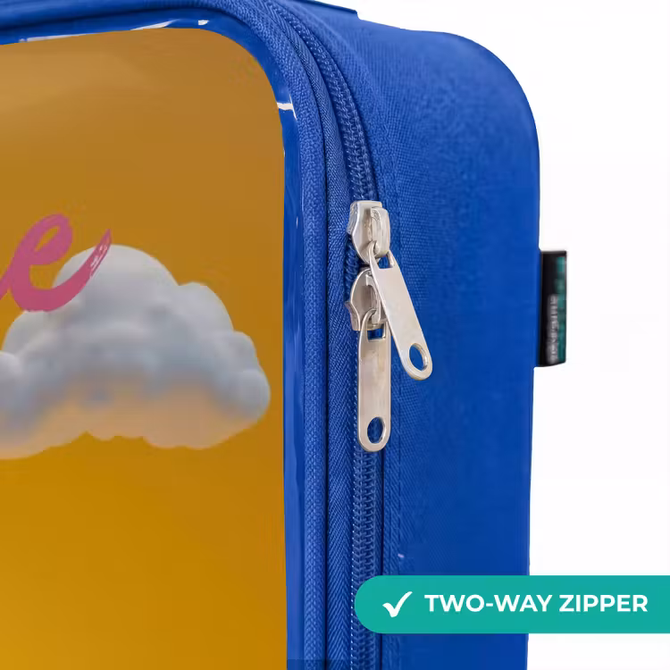 Snoep - Monster - Regenboog Kinderkoffer - Blauw klein -rits_EN