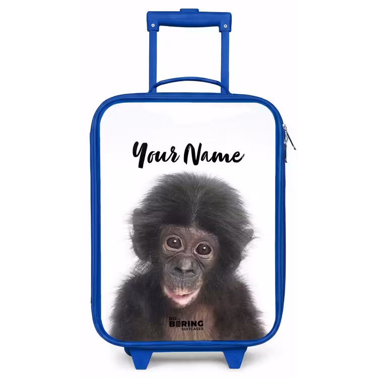Charlie Chimp Kinderkoffer - Blauw klein -zz3dotto