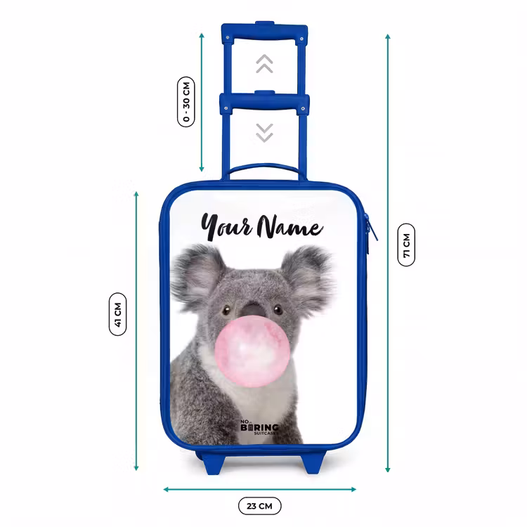 Kauwgom koala Kinderkoffer - Blauw klein -productfoto_formaten