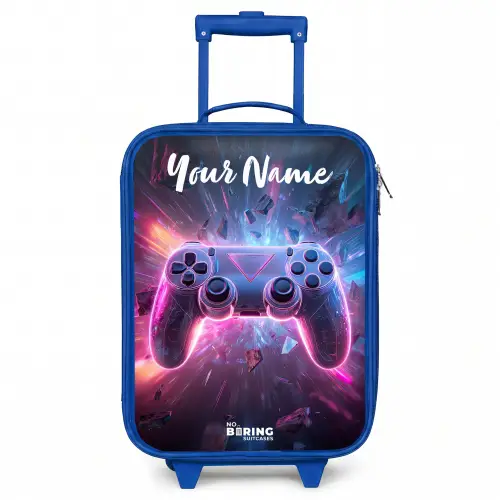 Controller - Neon - Game Kinderkoffer - Blauw klein -3d