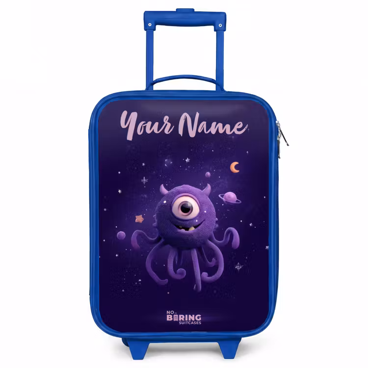 Kosmisch tentakelmonster Kinderkoffer - Blauw klein -3d
