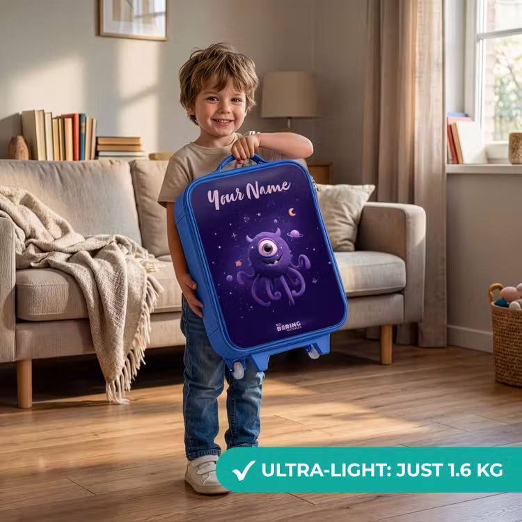 Kosmisch tentakelmonster Kinderkoffer - Blauw klein -sfeer2_EN