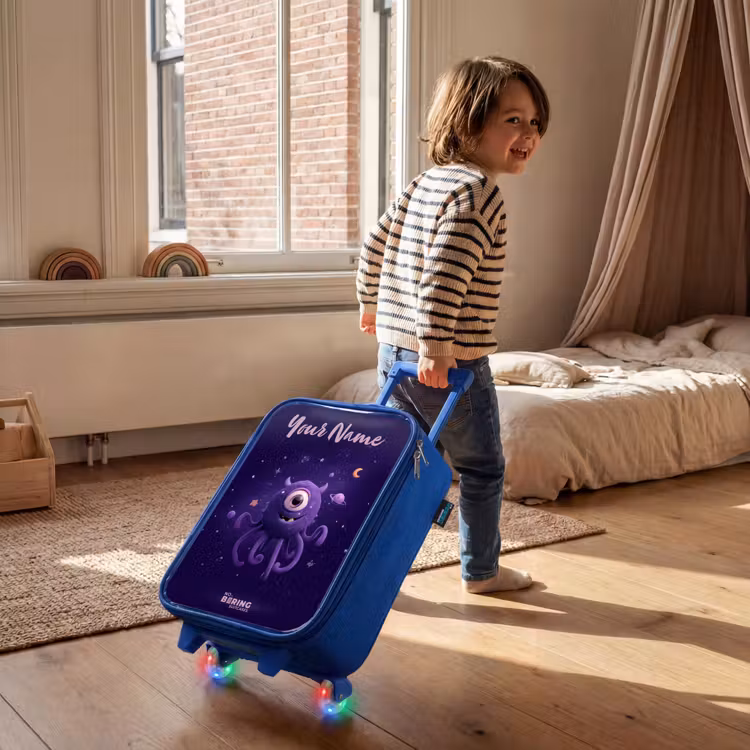 Kosmisch tentakelmonster Kinderkoffer - Blauw klein -sfeer1