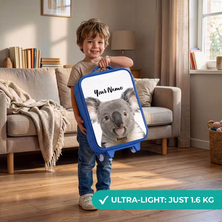 Schattige Koala Beer Kinderkoffer - Blauw klein -sfeer2_EN