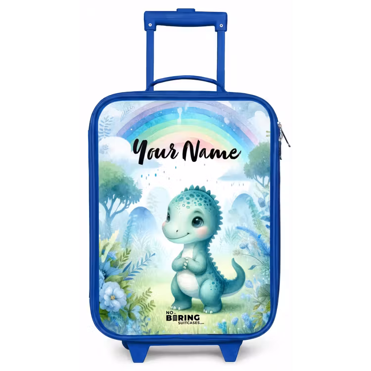 Daantje Dino Kinderkoffer - Blauw klein -zz3dotto