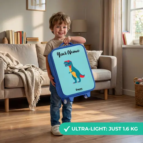 Dino - Dier - Zonnebril Kinderkoffer - Blauw klein -sfeer2_EN