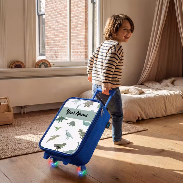 Dino Dynastie Kinderkoffer - Blauw klein -sfeer1
