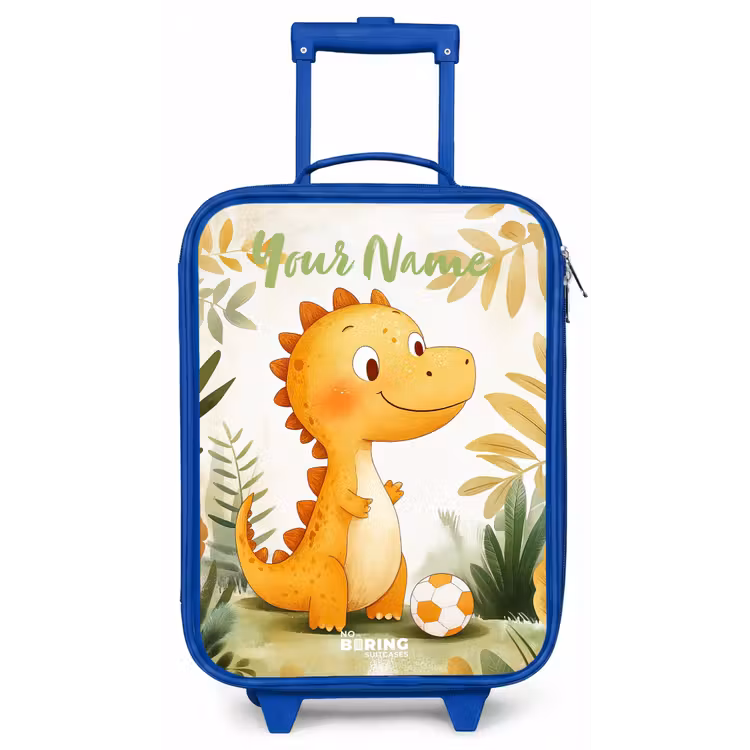 Dino - Voetbal - Oranje Kinderkoffer - Blauw klein -zz3dotto