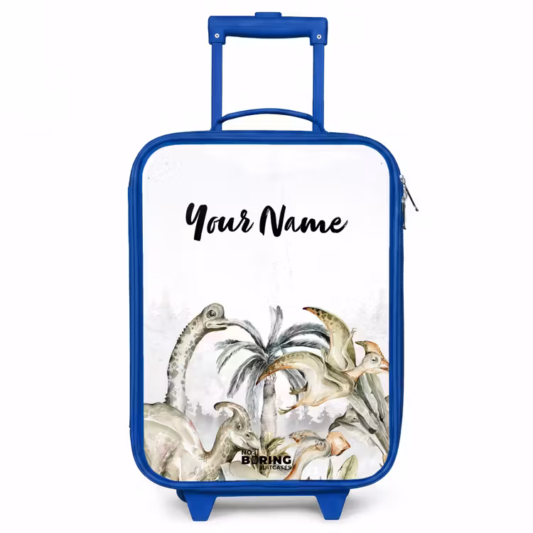 Dino Jungle Kinderkoffer - Blauw klein -3d