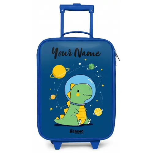 Dino - Planeet - Ster - Blauw Kinderkoffer - Blauw klein -zz3dotto