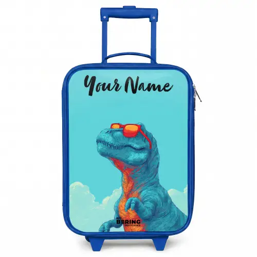 Dino - Zonnebril - Blauw Kinderkoffer - Blauw klein -3d