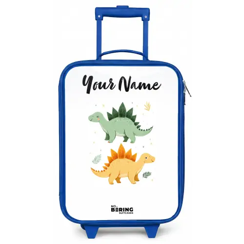 Dinos - Dieren - Groen - Oranje Kinderkoffer - Blauw klein -zz3dotto