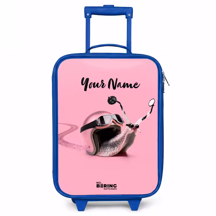 Escar-Go - Roze Kinderkoffer - Blauw klein -3d