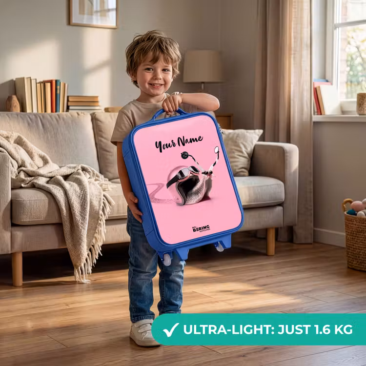 Escar-Go - Roze Kinderkoffer - Blauw klein -sfeer2_EN