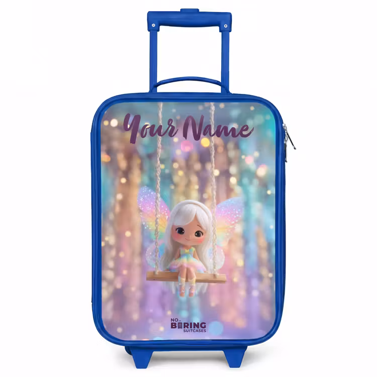 Fee - Elf - Regenboog Kinderkoffer - Blauw klein -3d