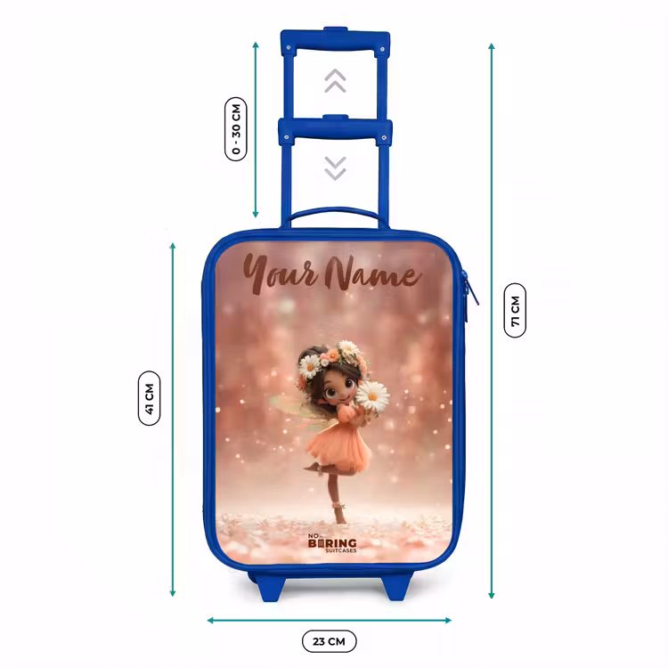 Fee met madeliefjes Kinderkoffer - Blauw klein -productfoto_formaten