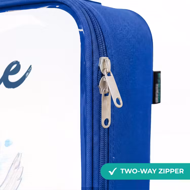 Vliegende fee in blauwe tinten Kinderkoffer - Blauw klein -rits_EN