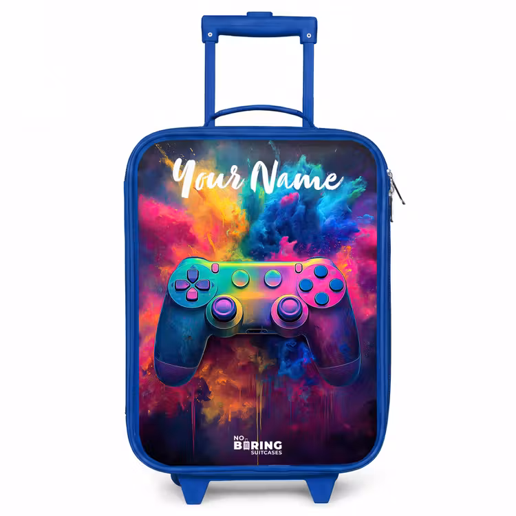 Game - Controller - Kleurrijk - Explosie Kinderkoffer - Blauw klein -3d