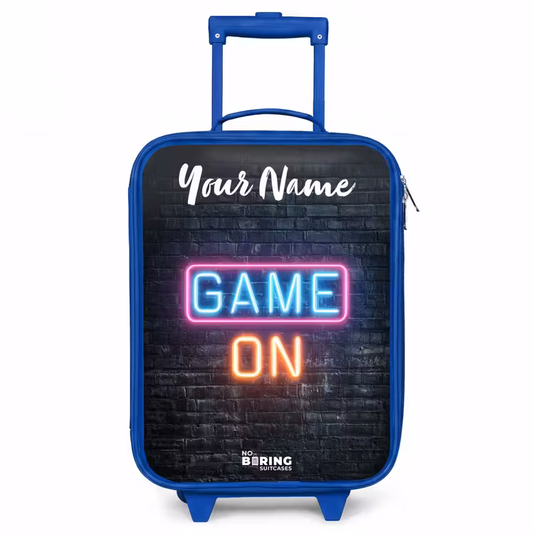 Game - Neon - Muur Kinderkoffer - Blauw klein -3d