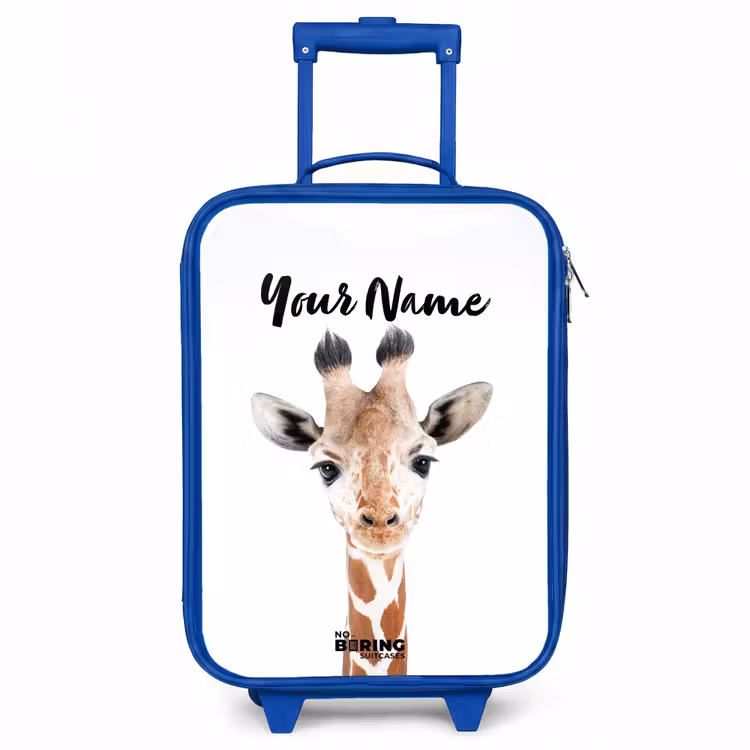 Gerrie Giraffe Kinderkoffer - Blauw klein -3d