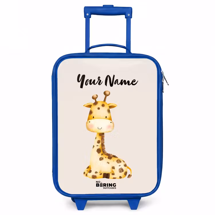 Gigi Giraffe Kinderkoffer - Blauw klein -3d