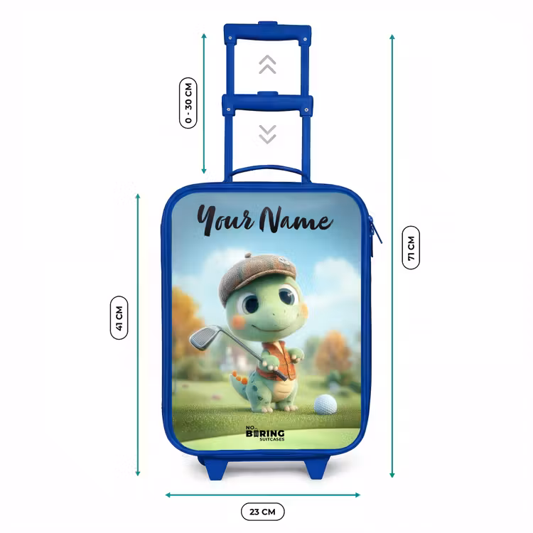 Golf - Dino - Groen Kinderkoffer - Blauw klein -productfoto_formaten