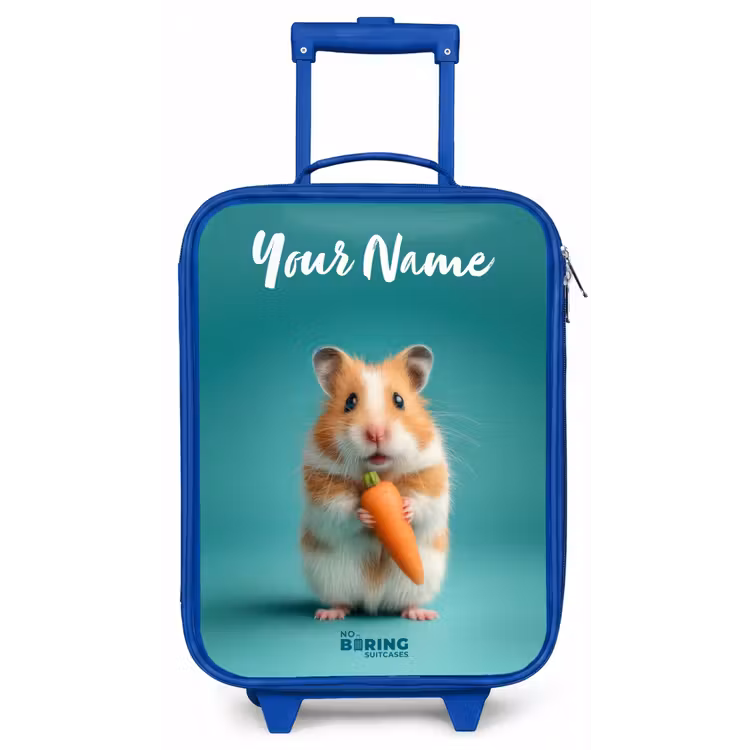 Hamster - Wortel - Dier Kinderkoffer - Blauw klein -zz3dotto