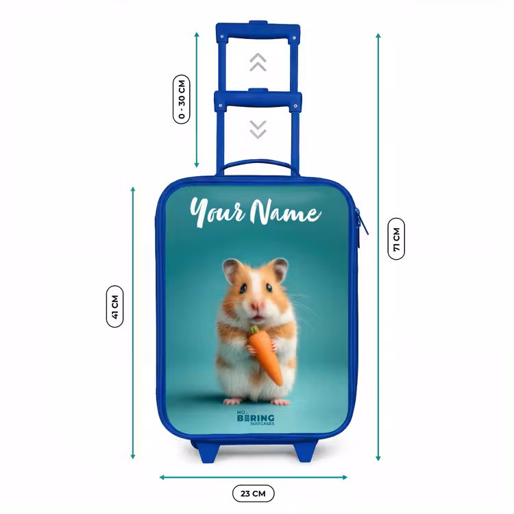 Hamster - Wortel - Dier Kinderkoffer - Blauw klein -productfoto_formaten