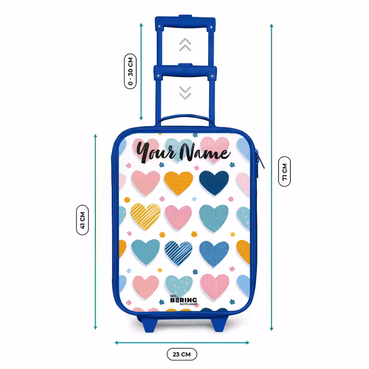 Hartjes - Pastel - Patroon Kinderkoffer - Blauw klein -productfoto_formaten