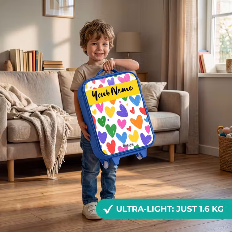 Hartjes - Patroon - Kleurrijk Kinderkoffer - Blauw klein -sfeer2_EN