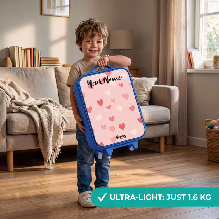 Hartjes - Patroon - Roze Kinderkoffer - Blauw klein -sfeer2_EN