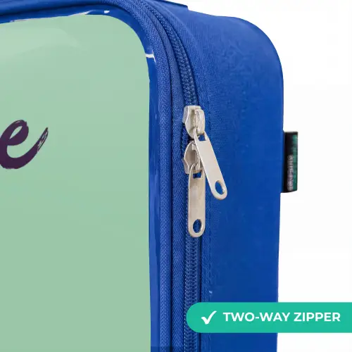Kawai - Alpaca - Groen Kinderkoffer - Blauw klein -rits_EN