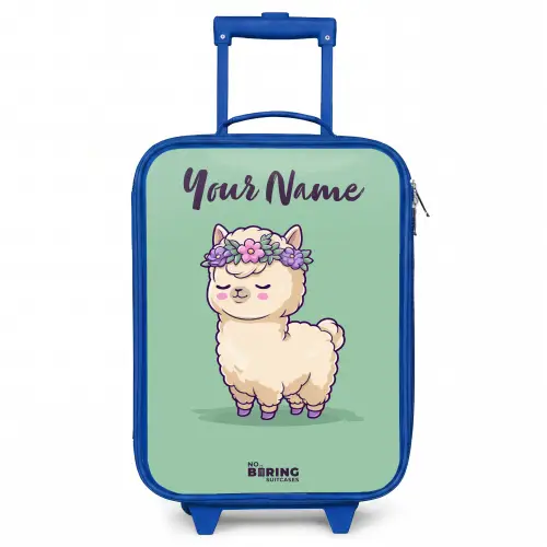 Kawai - Alpaca - Groen Kinderkoffer - Blauw klein -3d