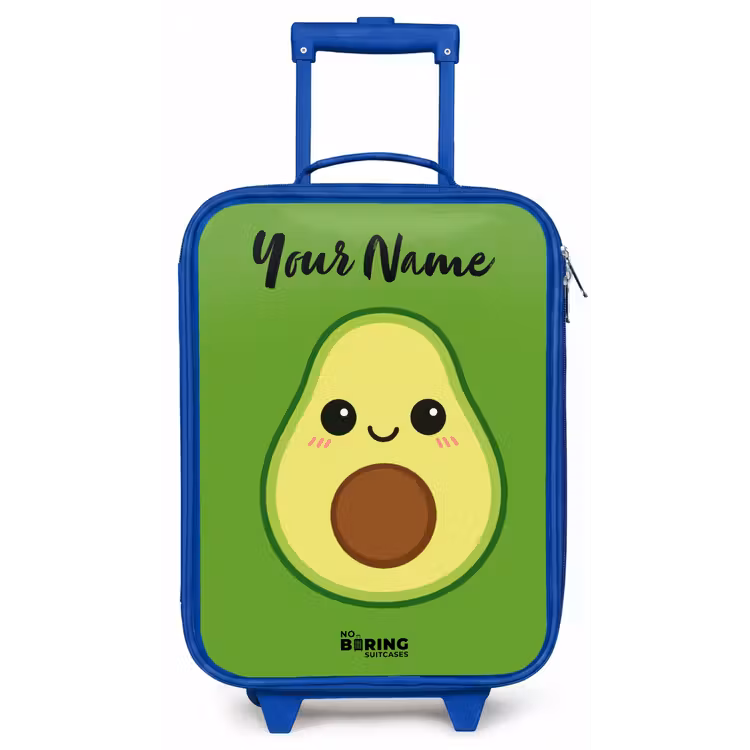 Kawai - Avocado - Groen Kinderkoffer - Blauw klein -zz3dotto