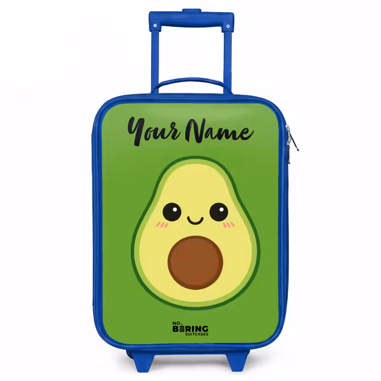 Kawai - Avocado - Groen Kinderkoffer - Blauw klein -3d