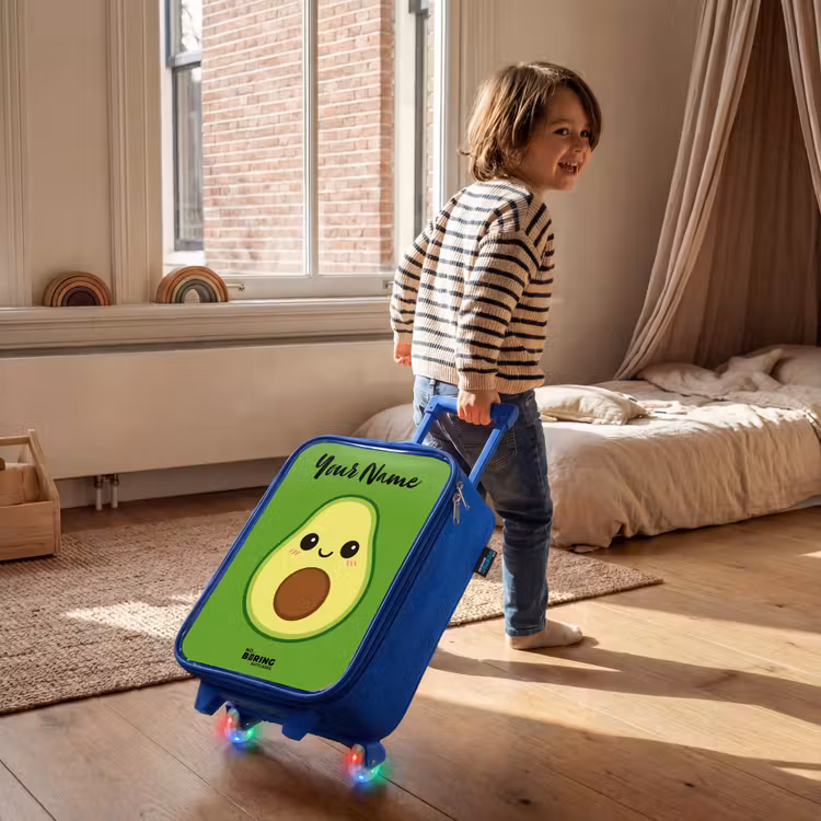 Kawai - Avocado - Groen Kinderkoffer - Blauw klein -sfeer1