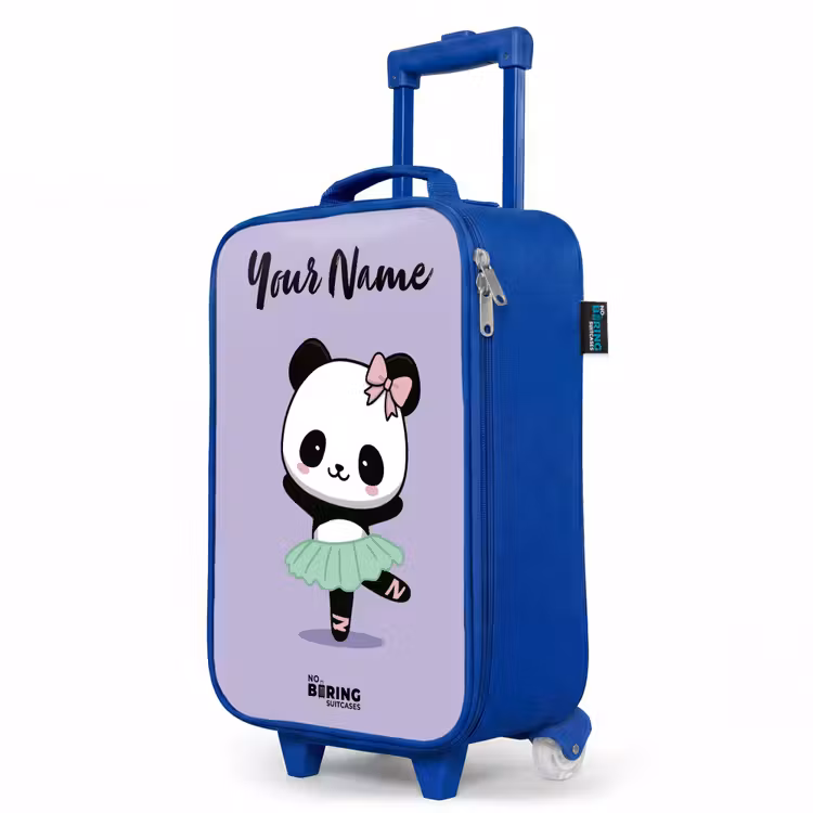 Kawai - Ballet - Panda Kinderkoffer - Blauw klein -productfoto_schuin