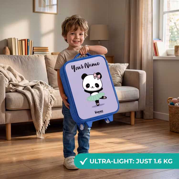 Kawai - Ballet - Panda Kinderkoffer - Blauw klein -sfeer2_EN