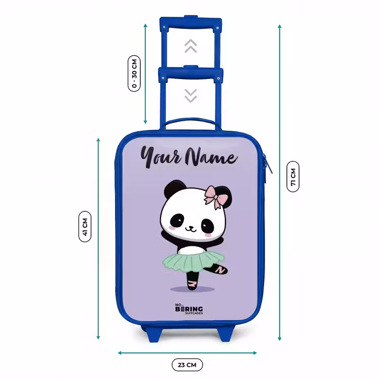 Kawai - Ballet - Panda Kinderkoffer - Blauw klein -productfoto_formaten