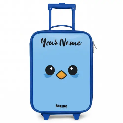 Kawai - Vogel - Blauw Kinderkoffer - Blauw klein -3d