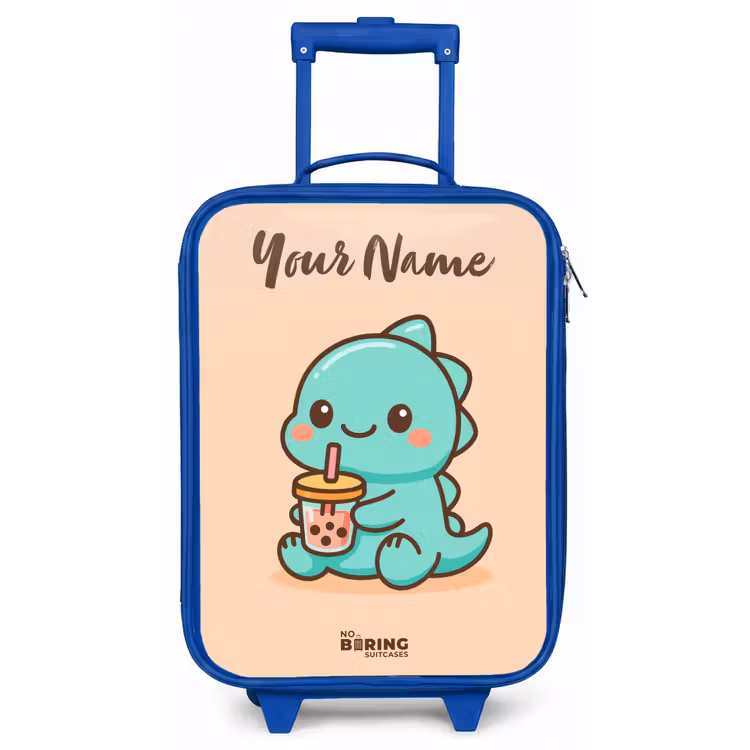 Kawai - Dino - Bubbletea Kinderkoffer - Blauw klein -zz3dotto