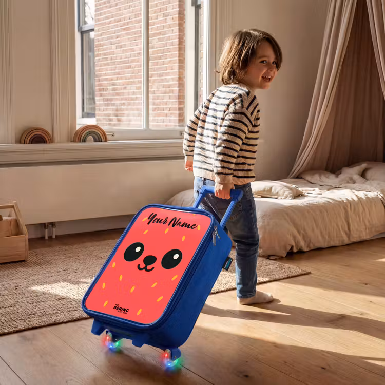 Kawai - Aardbei - Rood Kinderkoffer - Blauw klein -sfeer1