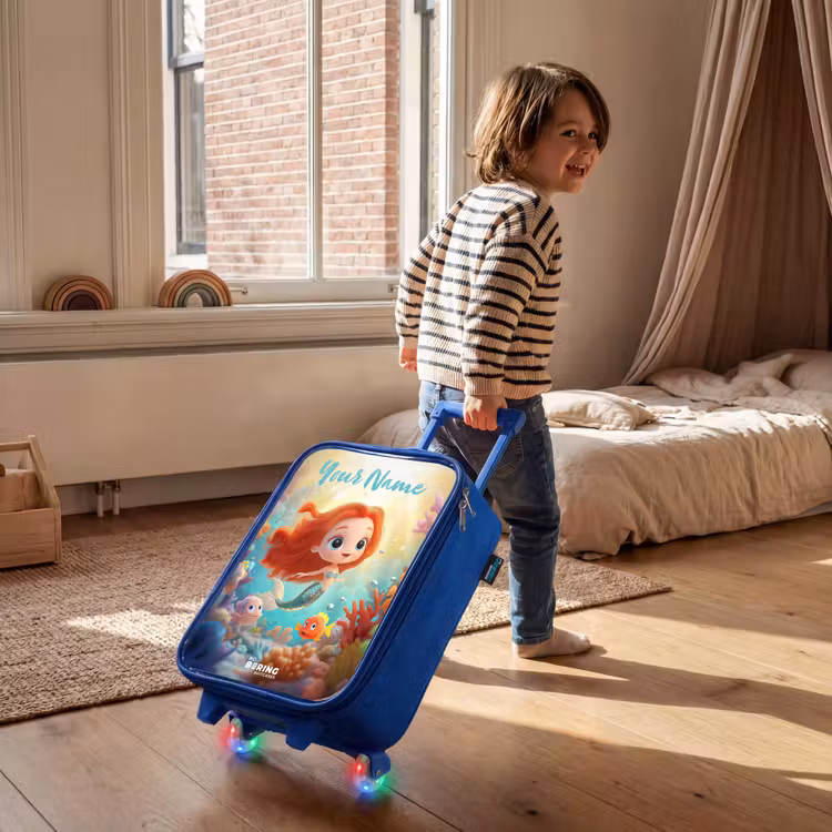Zeemeermin - Vissen - Koraal Kinderkoffer - Blauw klein -sfeer1