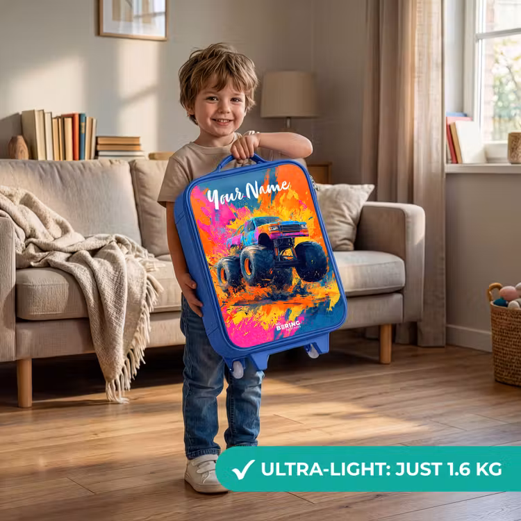 Monstertruck - Abstract - Verfspatten - Kleurrijk Kinderkoffer - Blauw klein -sfeer2_EN