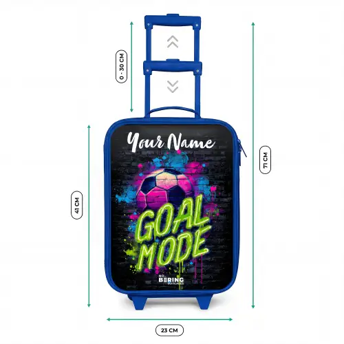 Neon - Graffiti - Voetbal - Kleurrijk Kinderkoffer - Blauw klein -productfoto_formaten