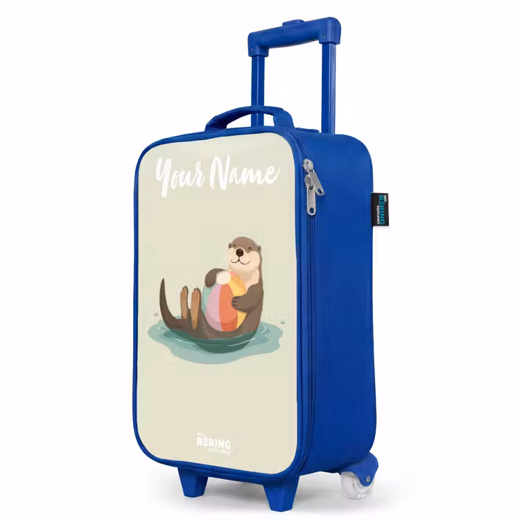 Otter - Strandbal - Water Kinderkoffer - Blauw klein -productfoto_schuin